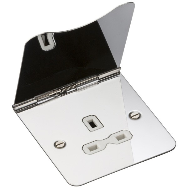 Knightsbridge FP2183PC Flat Plate Dimmer Switch - Polished Chrome, Trailing Edge For LED Lights