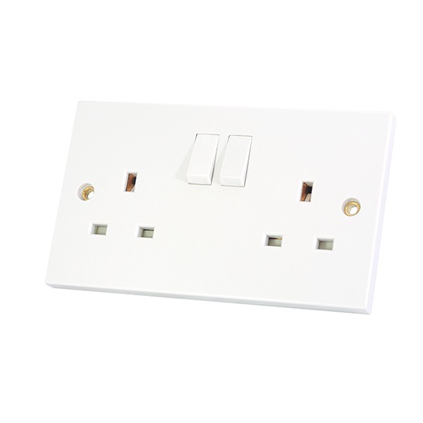 Knightsbridge Metal Clad 13A 13 Amp 1G 1 Gang Double Pole Switched Single Socket