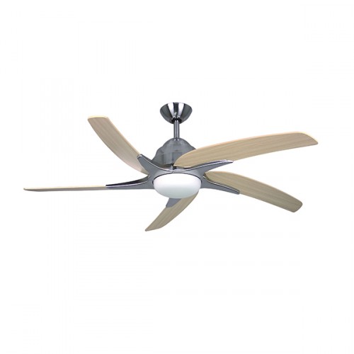 Fantasia Viper Plus 44 inch Remote Reverse Stainless Steel Ceiling Fan with Maple Blades and LED