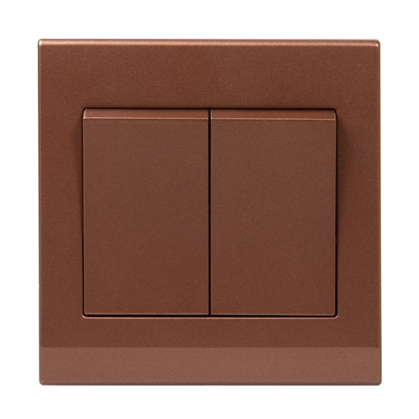Retrotouch 07104 Simplicity Bronze 2 Gang Retractive Light Switch at UK Electrical Supplies