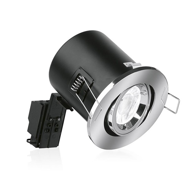 Enlite EFD 50W Adjustable GU10 Downlight with Polished Chrome Bezel at