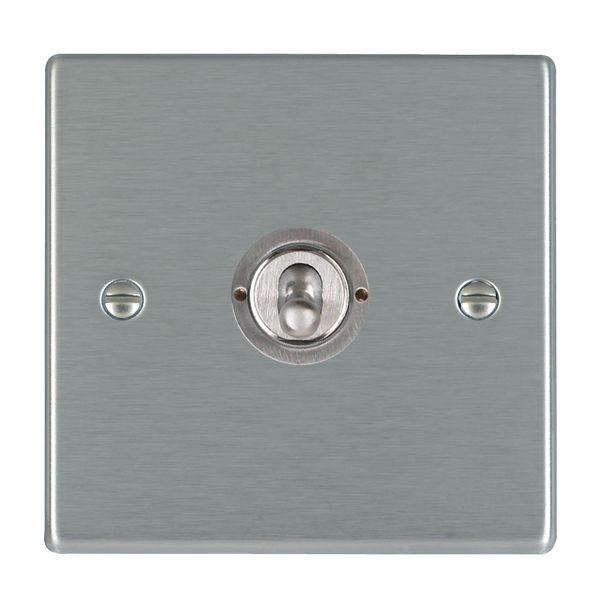 Hamilton Hartland Satin Steel 1 Gang 10AX Push To Make/Break Retractive