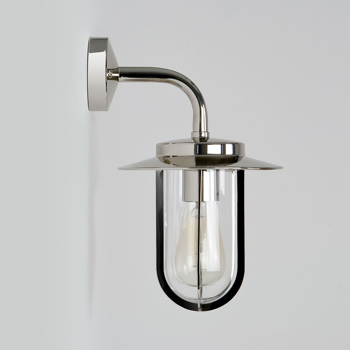 Astro Montparnasse Wall Polished Nickel Outdoor Wall Light at UK