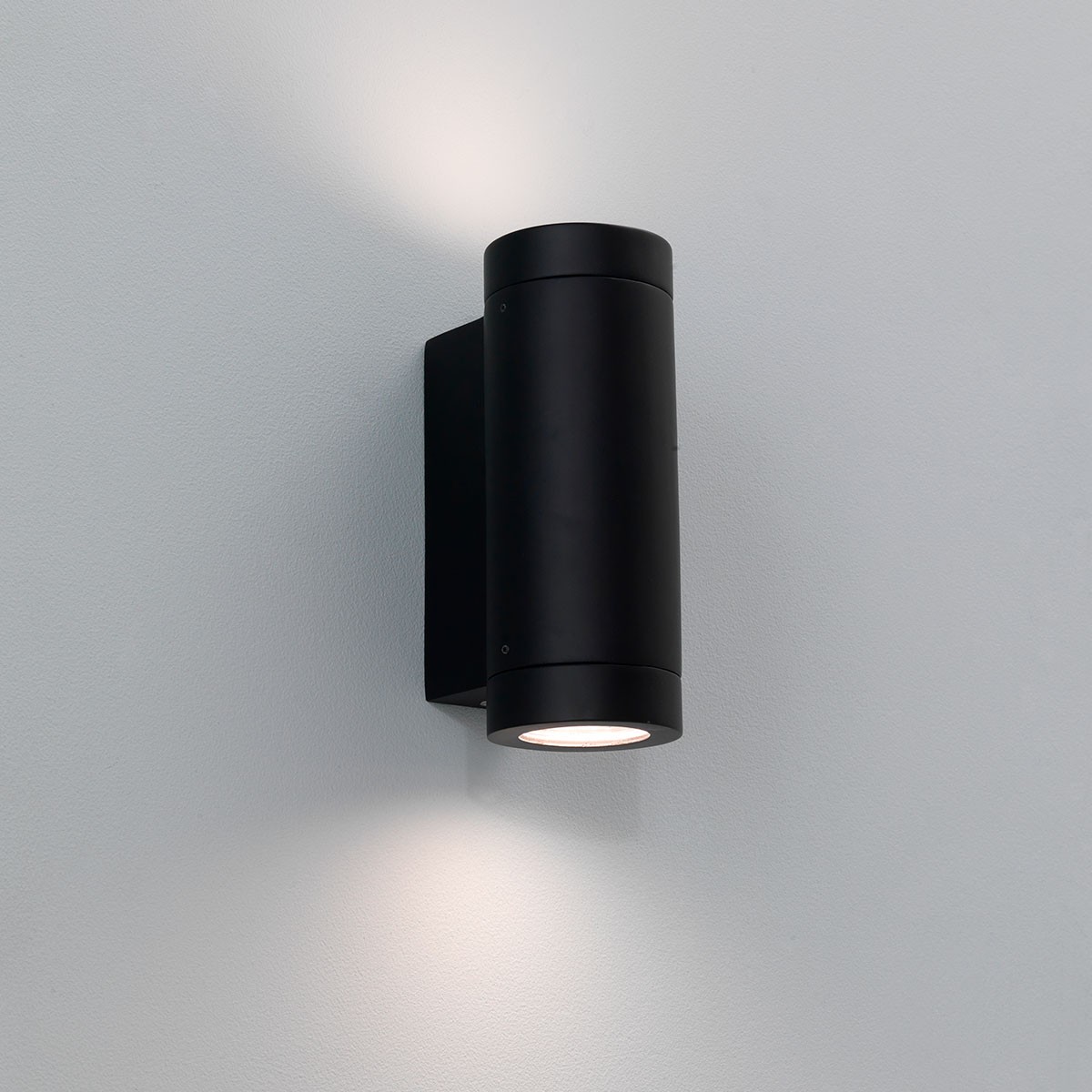 Astro Porto Plus Twin Black Outdoor Wall Light at UK Electrical Supplies.