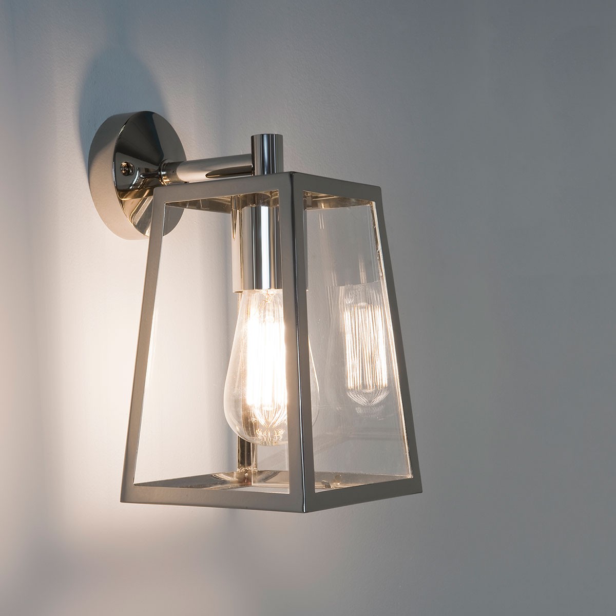 Astro Calvi Wall Polished Nickel Outdoor Wall Light at UK Electrical