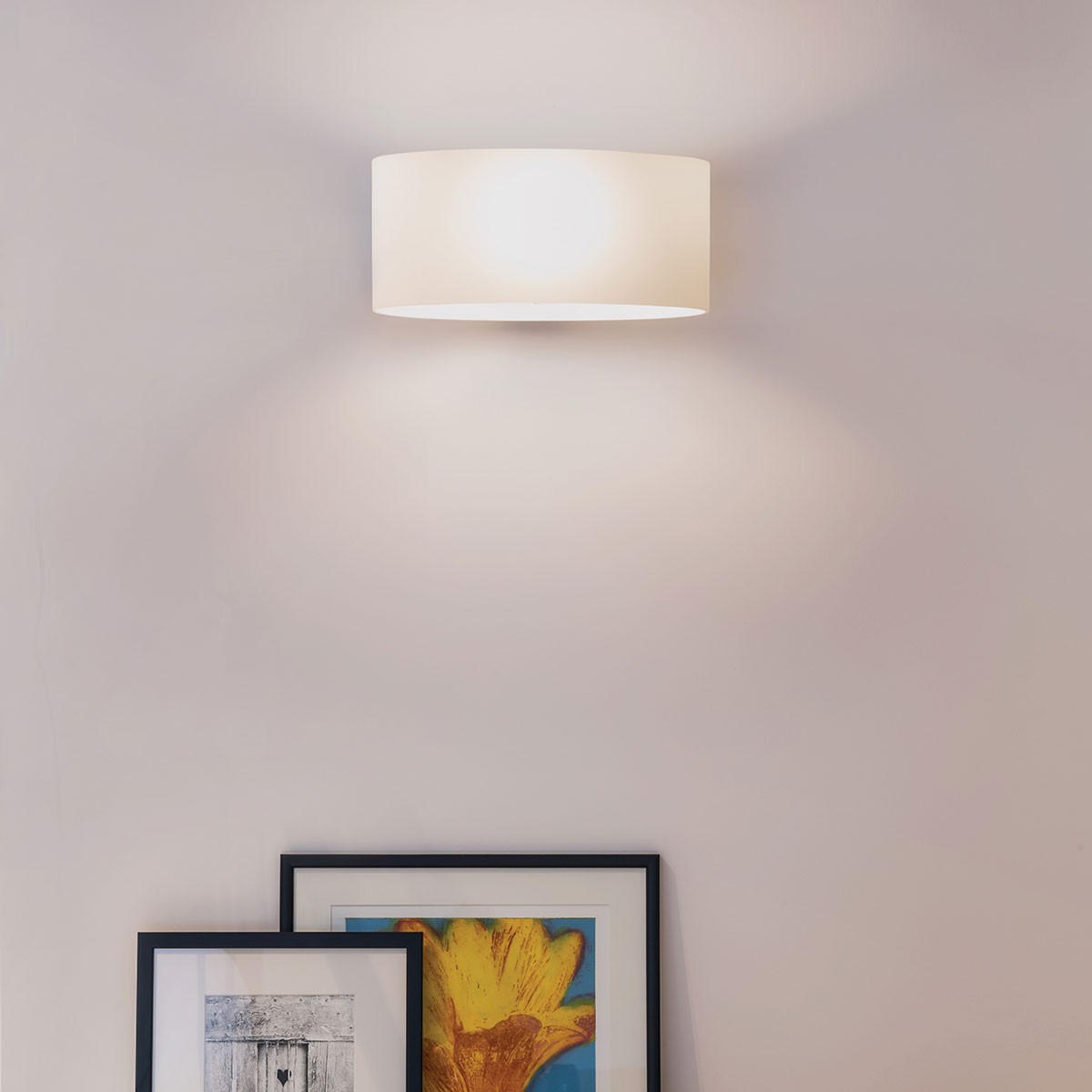 Astro Tokyo Polished Chrome and White Glass Wall Light at UK Electrical Supplies.