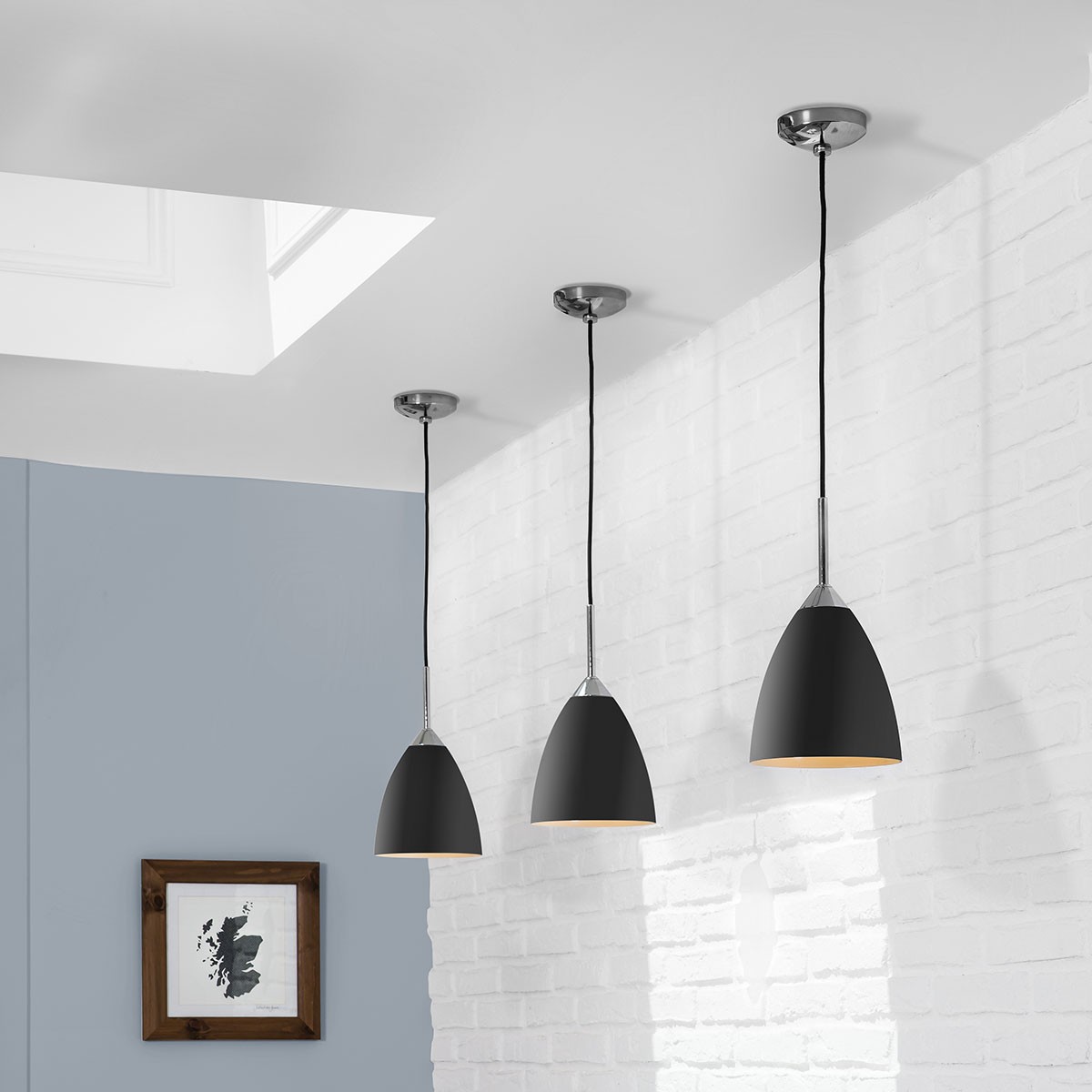 Astro Joel Black and Polished Chrome Pendant Light at UK Electrical