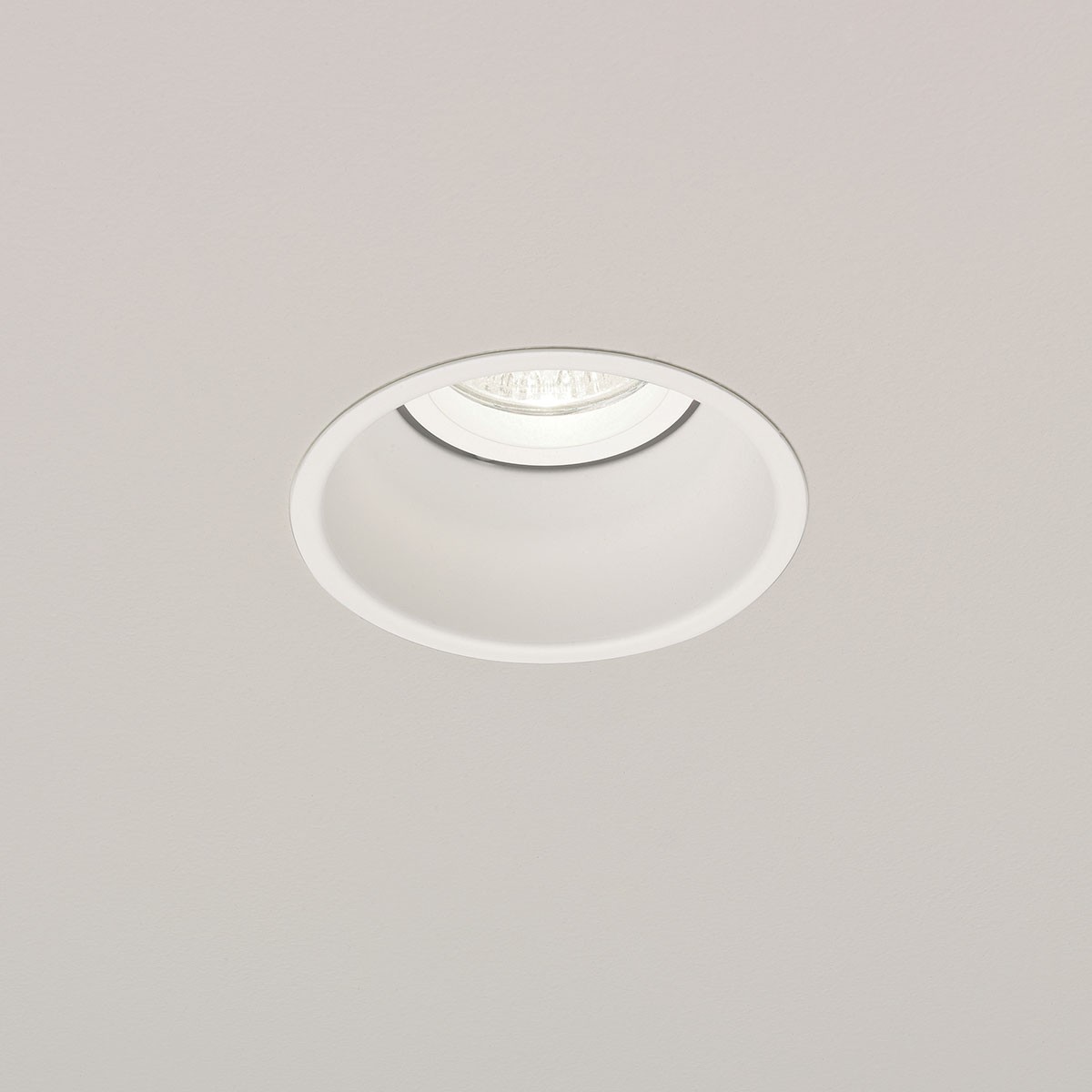 Astro Minima Round GU10 White Downlight at UK Electrical Supplies.