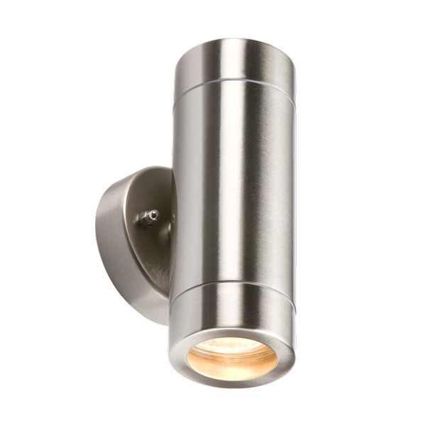 Knightsbridge 2x35w Light Gauge Stainless Steel Up Down Wall Knightsbridge 2x35w Light Gauge Stainless Steel Up Down Wall