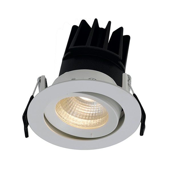 Ansell Unity 80 15W 3000K NonDimmable Gimbal White LED Downlight UKES