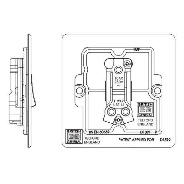 BG Nexus carbon Steel 1 switch 2 way