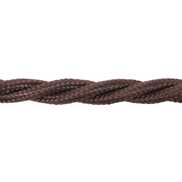 1m Length of Dark Brown Braided Cable | UKES