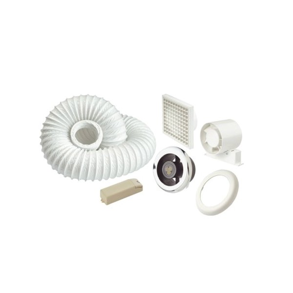 Manrose Warm White LED Showerlite Extractor Fan Kit at UKES