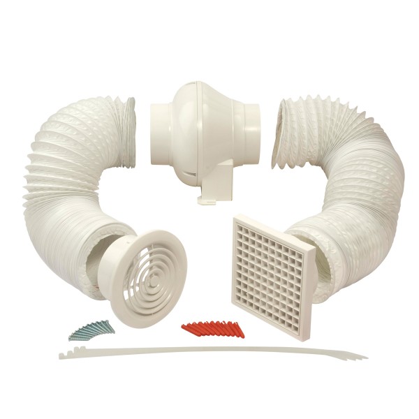 Manrose InLine Centrifugal Extractor Fan Kit with Timer UKES