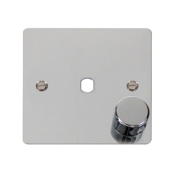 Click Define Polished Chrome 1 Gang Dimmer Plate UKES