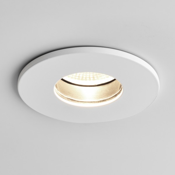 Astro Obscura Round White Bathroom LED Downlight UKES