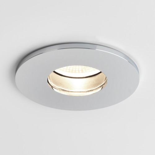 Astro Obscura Round Polished Chrome Bathroom LED Downlight (1381001) UKES