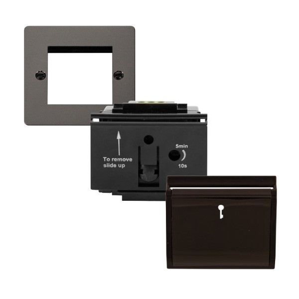 Click Define Flat Plate Card Switch W Black Nickel Black Cover UKES