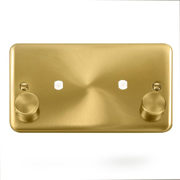 Click Deco Plus 2 Gang Twin Dimmer Plate & Knobs (DPSB186) at UKES