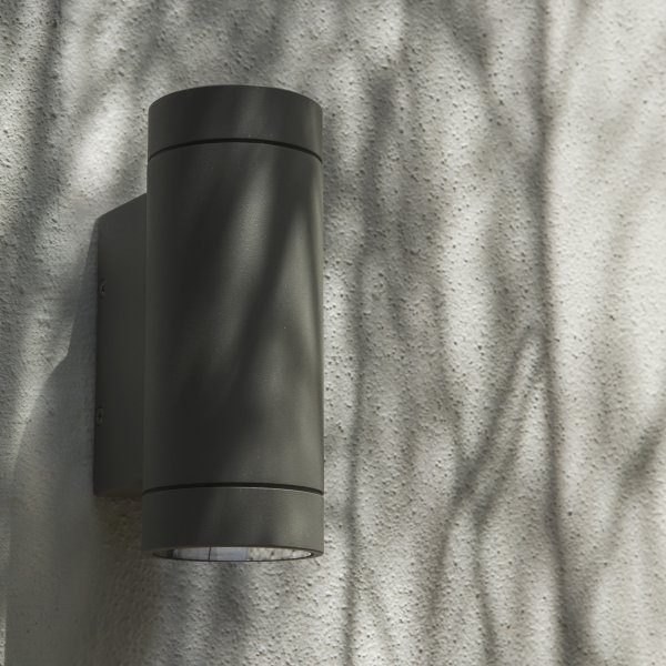 Astro Dartmouth Twin Textured Black Outdoor LED Wall Light (1372006) UKES
