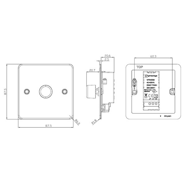 Knightsbridge Flat Plate 1 Gang 2 Way - 1 Gang 2 Way Dimmer Switch Wiring Diagram Knightsbridge Flat Plate 1 Gang 2 Way - 1 Gang 2 Way Dimmer Switch Wiring Diagram