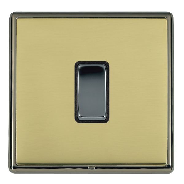 Hamilton Linea-Rondo CFX Black Nickel Frame/Polished Brass Plate 1 Gang ...