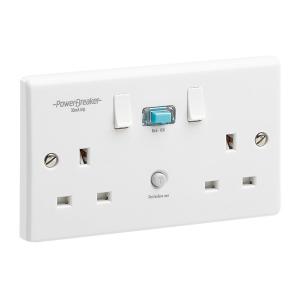 PowerBreaker RCD Twin Socket Skeleton Passive