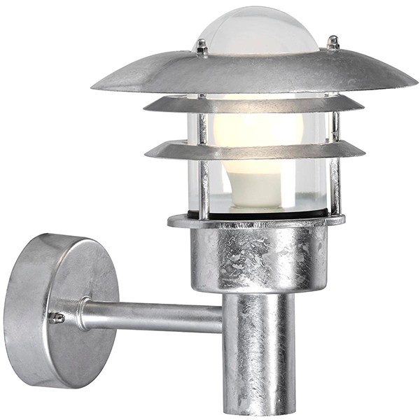 Nordlux Lonstrup 22 Galvanised Outdoor Wall Light (71431031) at UKES