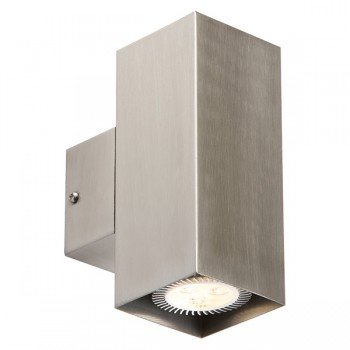 Knightsbridge 2x35W Square Up/Down Wall Light (NH0184SQ) | UKES
