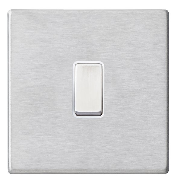 Hamilton Hartland G2 Satin Steel 1 Gang 10AX Intermediate Switch with