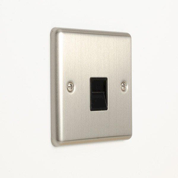 Eurolite Enhance Satin Stainless Steel 1 Gang Secondary Telephone ...
