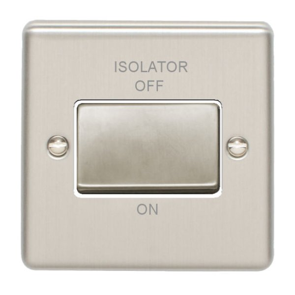 Eurolite Enhance Satin Stainless Steel 6A Fan Isolator Switch with
