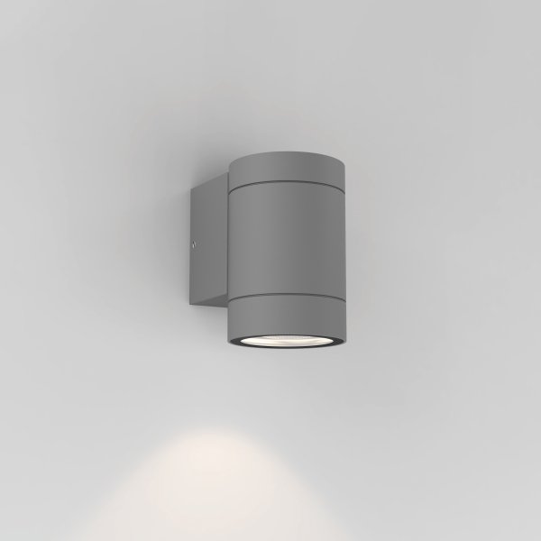 Astro Dartmouth Single Textured Grey Outdoor LED Wall Light UKES