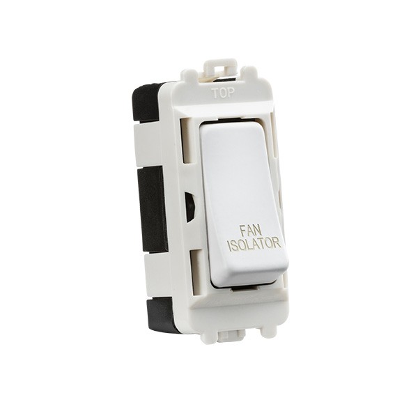Knightsbridge Grid 10A Fan Isolator Switch Module (GDM020MW) UKES