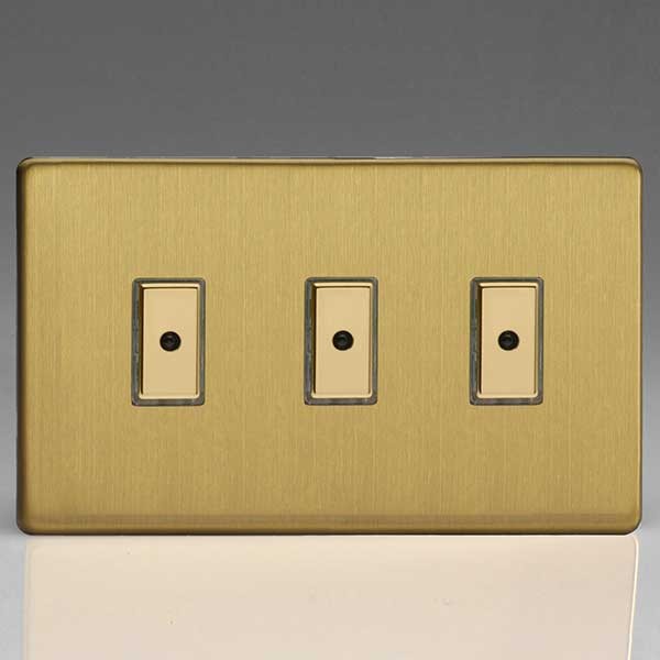 Varilight 3 Gang 0100W Remote/Tactile Dimmer (JDBE103S) UKES
