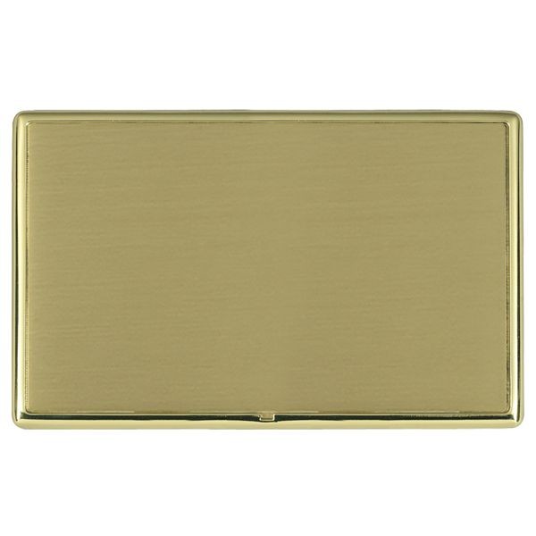 Hamilton Linea Rondo CFX Polished Brass Satin Brass Double Blank Plate 