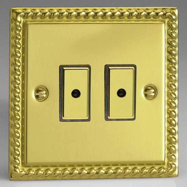 Varilight 2 Gang 0100W Remote/Tactile Master Dimmer (JGE102) UKES