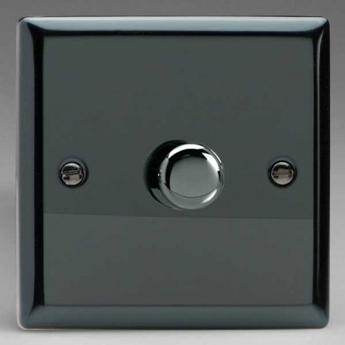 Varilight jfip 401 Ultraflat Iridium Noir 1 Gang 2 Way DEL Dimmer 0-120 W V-pro