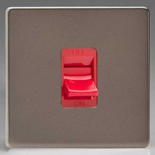 Varilight Screwless 1 Gang 45A Cooker Switch (XDR45SS) UKES