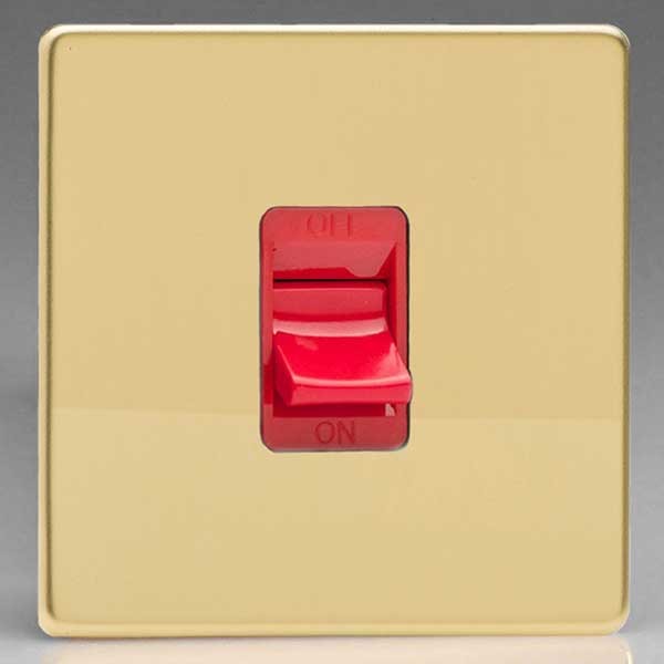 Varilight Screwless 1 Gang 45A Cooker Switch (XDV45SS) UKES