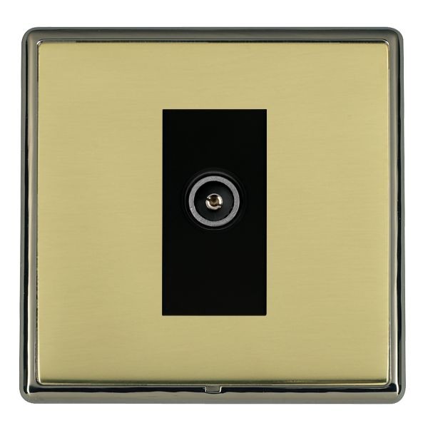 Hamilton Linea Rondo CFX Black Nickel Polished Brass 1 Gang TV Female 