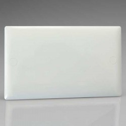 Varilight Classic Polar White 2 Gang Blank Plate