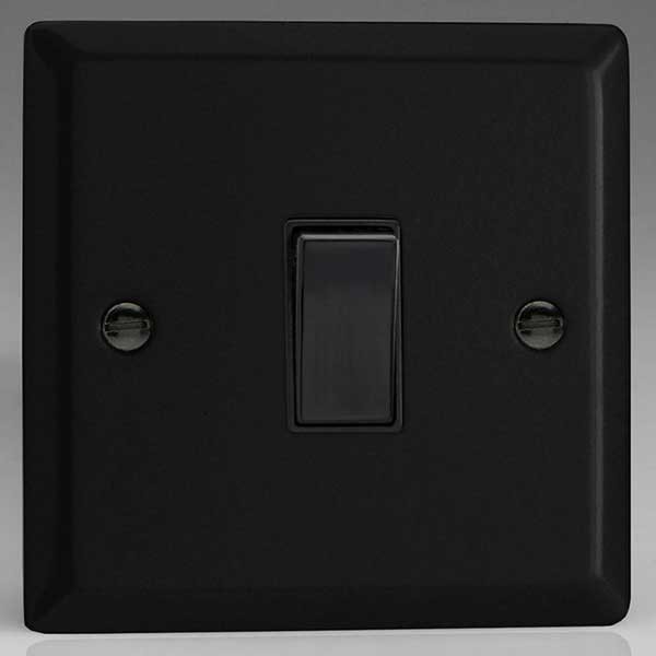 Interruttore Della Luce A Bilanciere Varilight Urban Nero Opaco 1 Gang 10A 1-2 Vie