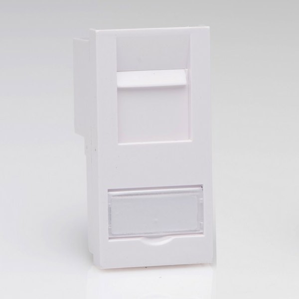 Varilight DataGrid White RJ45 Cat 6 Socket Module - 25x50mm | UKES