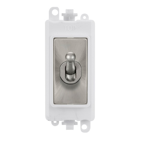 Click GridPro Satin Chrome 2 Way 20AX Toggle Switch Module with Polar ...