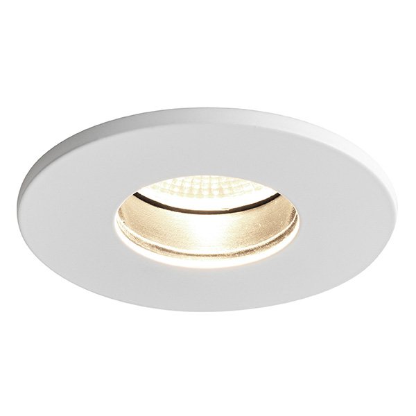 Astro Obscura Round Matt White Bathroom LED Downlight (1381006) UKES