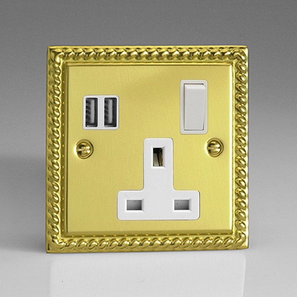 Varilight Rasiersteckdose – Doppelspannung 240V/115V, Klassisches Design In Messing