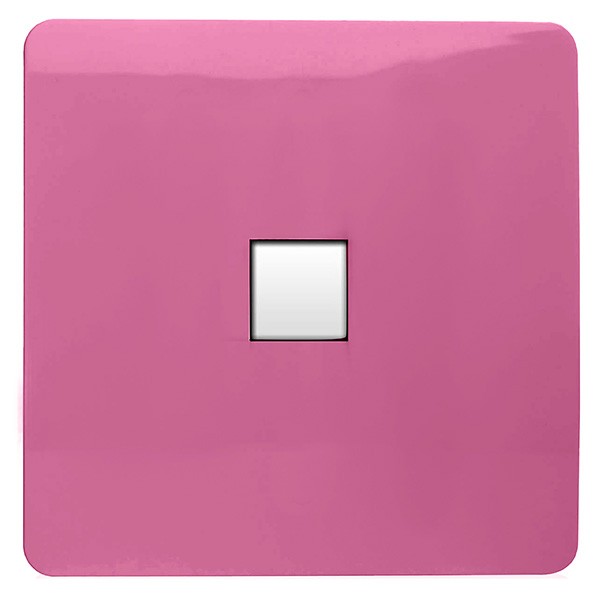 Trendi Pink 1 Gang Telephone Socket | UKES