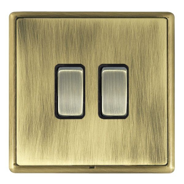 Hamilton Linea Rondo CFX Antique Brass Antique Brass 2 Gang 