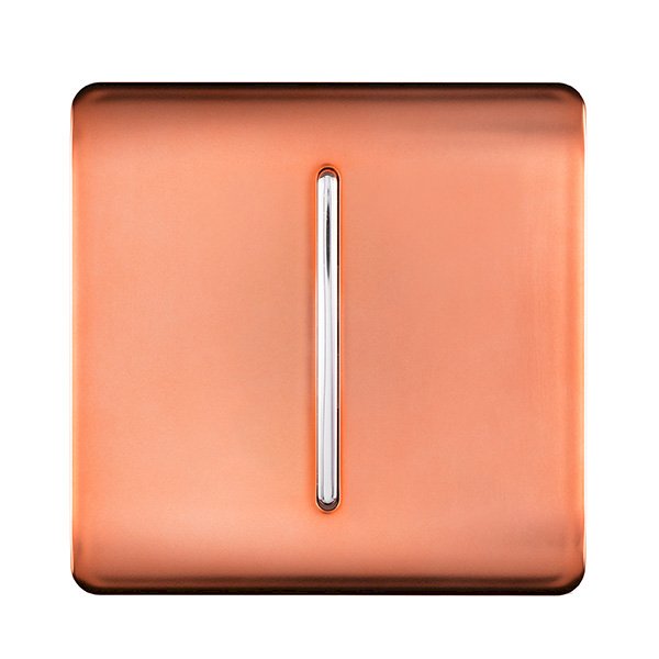 Single Rocker Light Switch Copper Trendi Copper 1 Gang 2 Way Rocker Light Switch | UKES